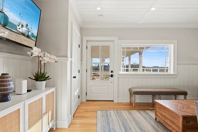 a living room with furniture and a couch