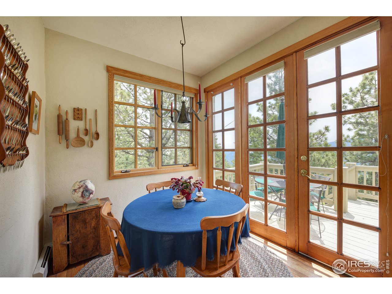 6171 Flagstaff Road Boulder, CO 80302 - Photo 11 of 40 a view of a dining room with furniture window and outside view