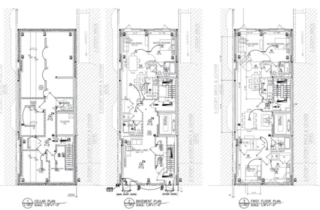 a city street lined with buildings and trees