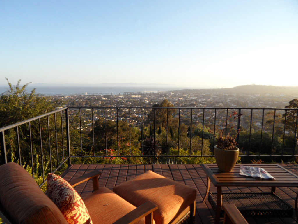 238 Las Alturas Road Santa Barbara, CA 93103 - Photo 17 of 20 a view of a chairs and table in patio