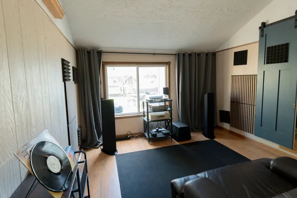 a room with furniture and a window