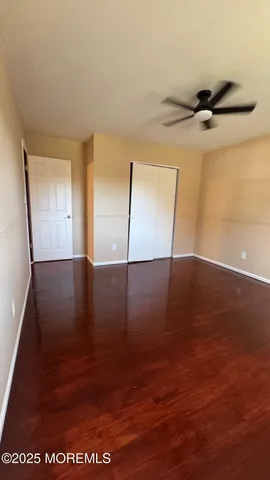 a view of a black and white wall