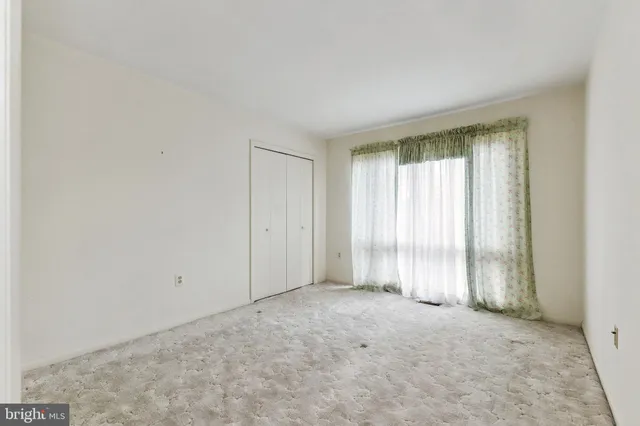 an empty room with a window