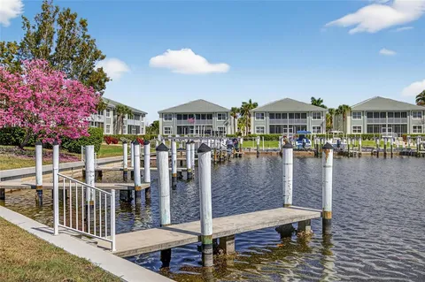 a view of a lake with a house