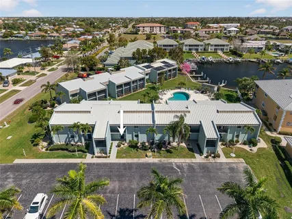 an aerial view of multiple house