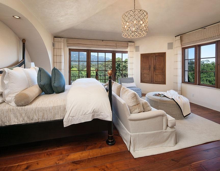 285 Gould Lane Montecito, CA 93108 - Photo 4 of 13 a bedroom with a bed and wooden floor