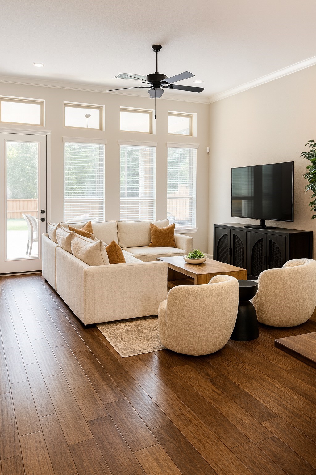 4326 Victoria Pine Drive Spring, TX 77386 - Photo 11 of 36 a living room with furniture and a flat screen tv
