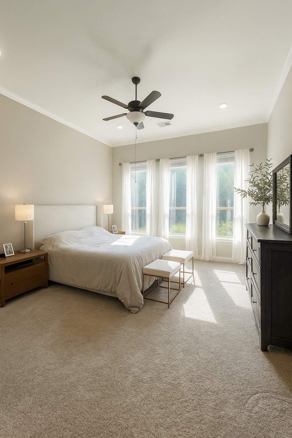 4326 Victoria Pine Drive Spring, TX 77386 - Photo 14 of 36 HUGE Primary Bedroom Suite with a stunning view of the backyard and trees