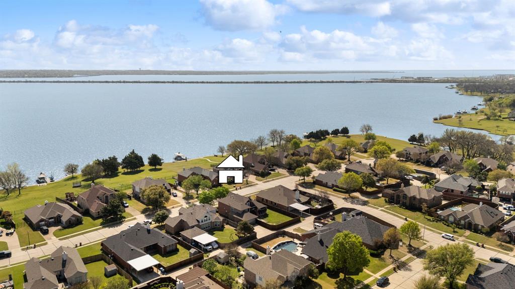 3905 Lakeside Drive Rowlett, TX 75088 - Photo 5 of 39 Aerial perspective of suburban area featuring a nearby body of water