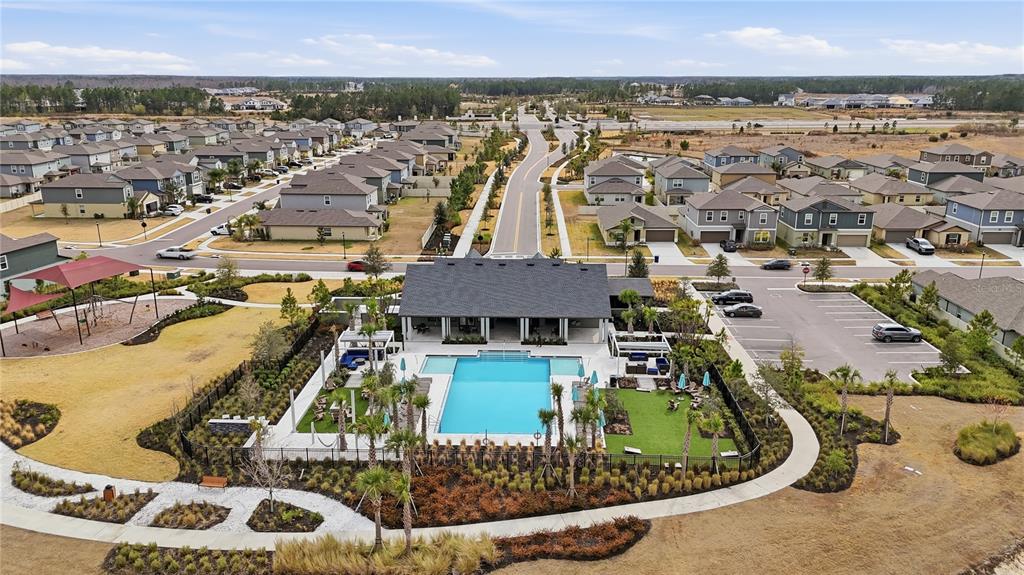 2455 Lanier Road Zephyrhills, FL 33541 - Photo 38 of 39 an aerial view of residential houses with outdoor space