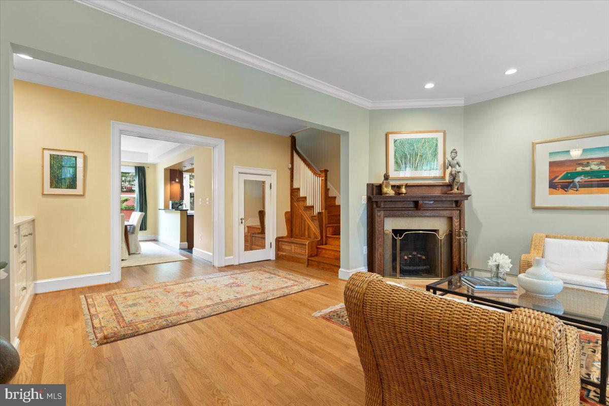 2816 27th Street Northwest Washington, DC 20008 - Photo 2 of 71 a living room with furniture and a fireplace