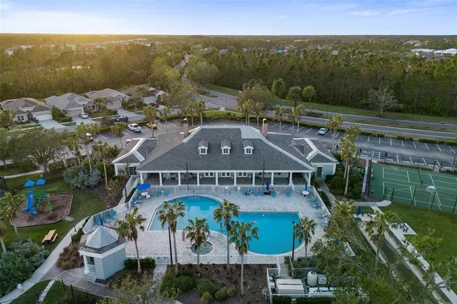an aerial view of multiple house
