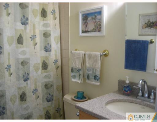 38 Woodbury Road Edison, NJ 08820 - Photo 8 of 10 a bathroom with a granite countertop sink a mirror a shower and a sink