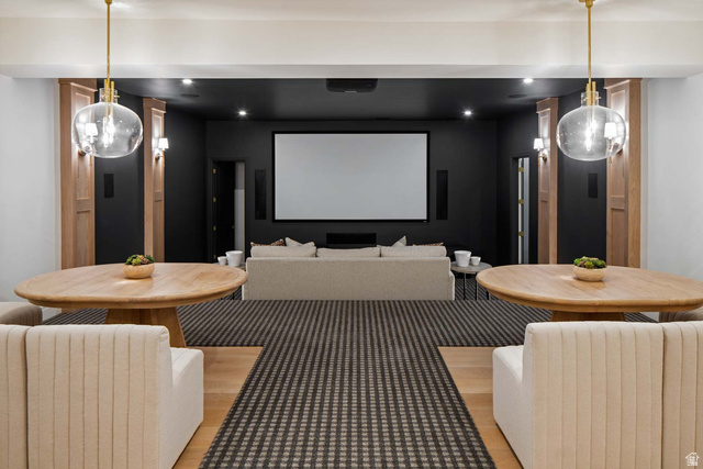423 Eldorado Drive Mapleton, UT 84664 - Photo 31 of 40 Home theater room with recessed lighting