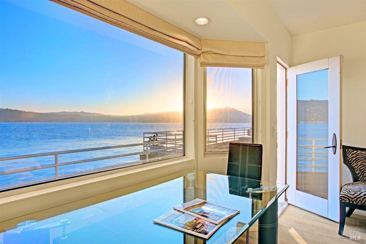 55 West Shore Road Belvedere, CA 94920 - Photo 2 of 16 a view of workspace with furniture and floor to ceiling window