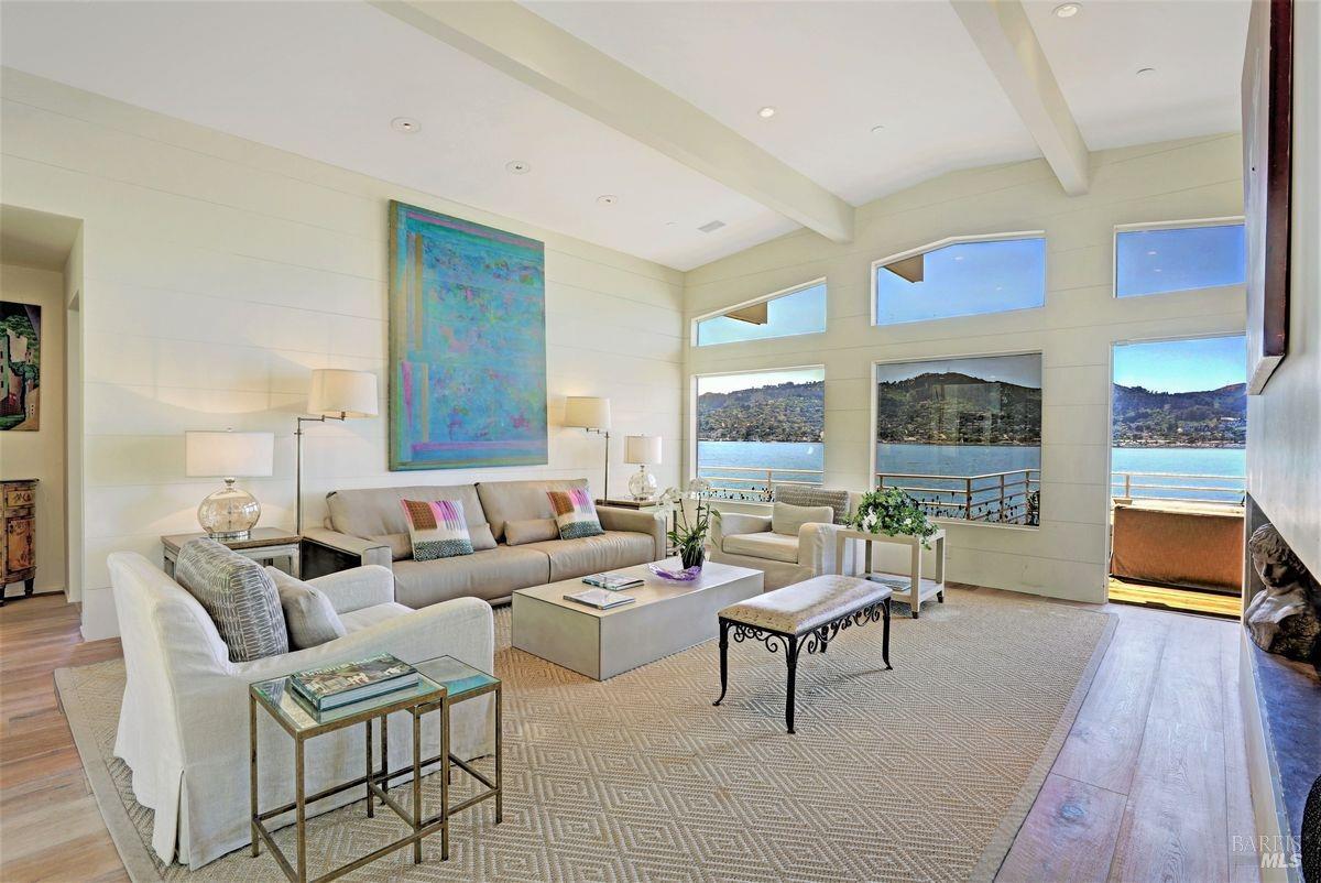 55 West Shore Road Belvedere, CA 94920 - Photo 5 of 16 a living room with furniture and wooden floor