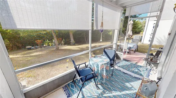 a view of an outdoor space with seating area