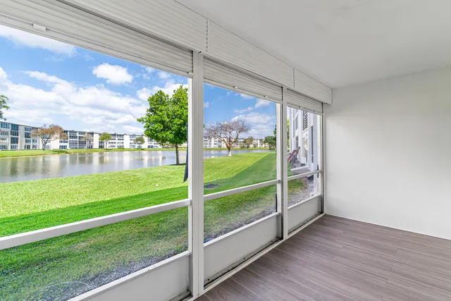 a view of a garden with an outdoor space