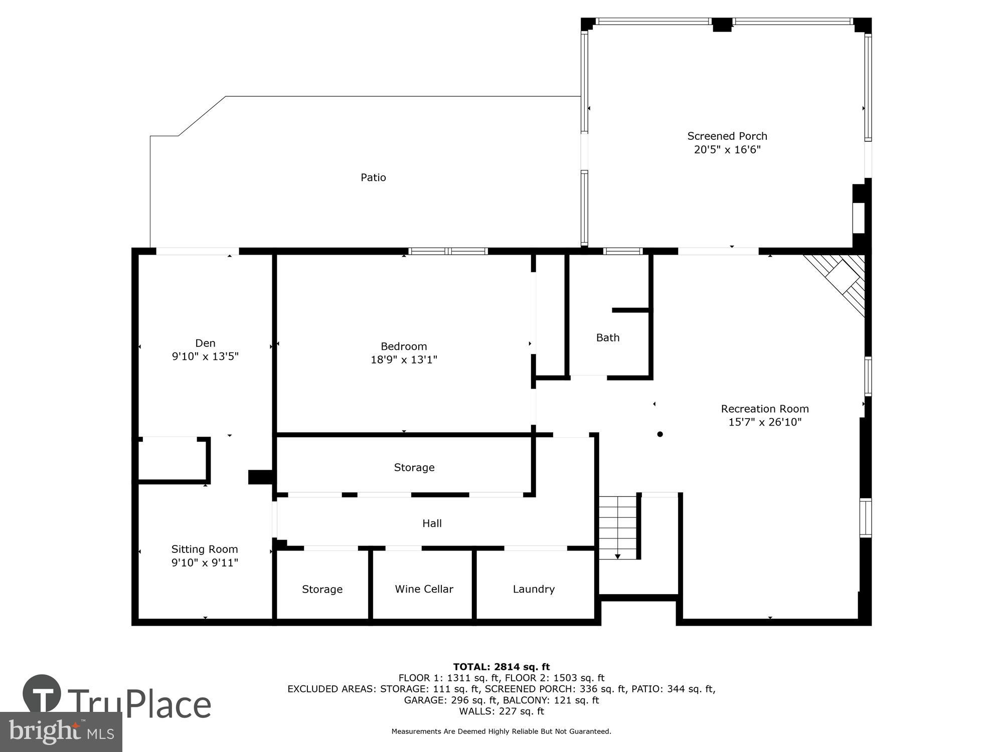 3818 North Ridgeview Road Arlington, VA 22207 - Photo 55 of 56 Lower Level (Labels & Measurements)