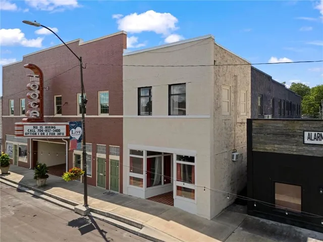a view of a building with entryway