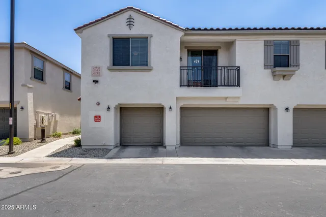 a front view of a building