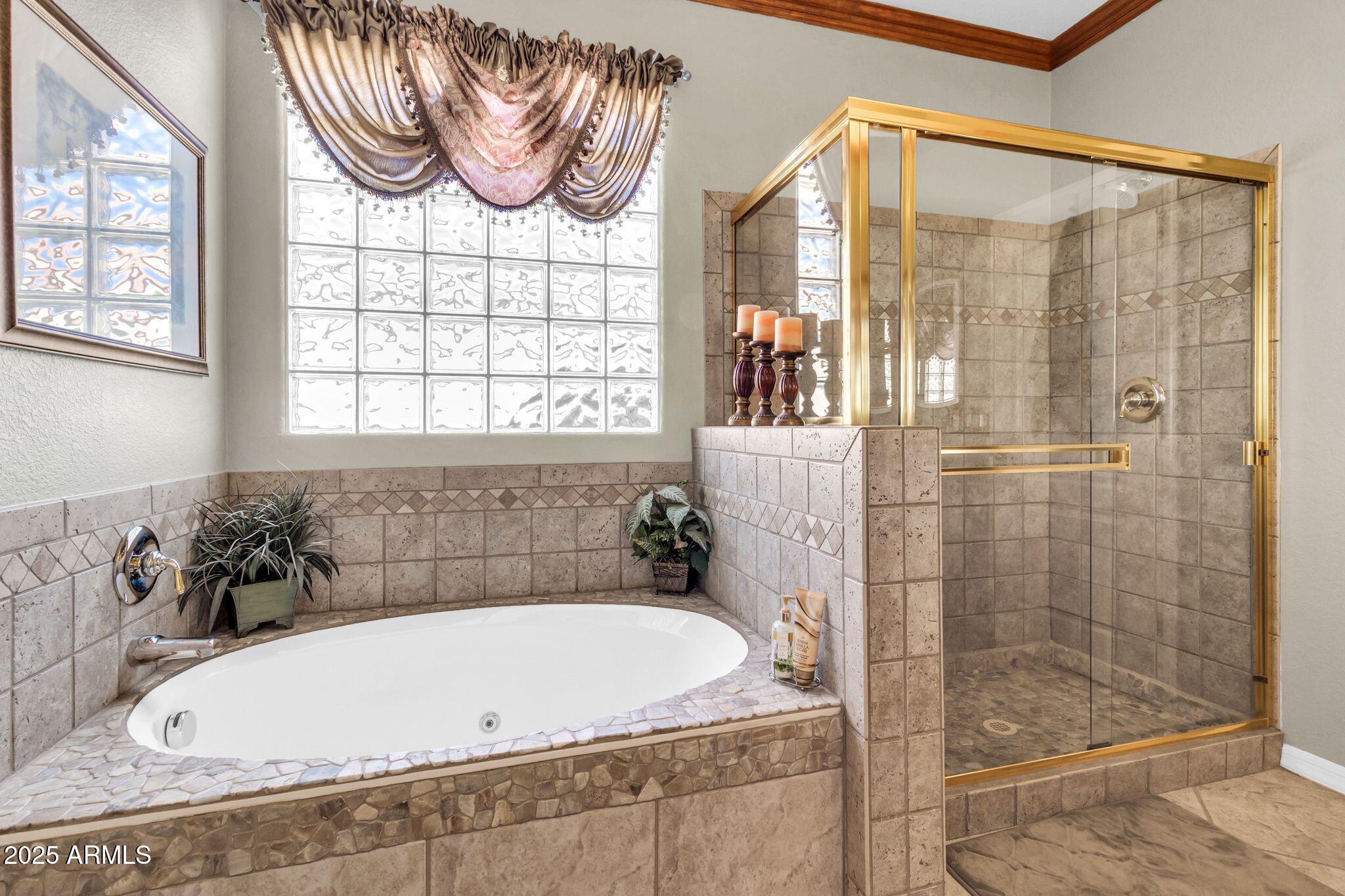 6959 South Rincon Drive Chandler, AZ 85249 - Photo 23 of 38 a bathroom with a bathtub and a shower