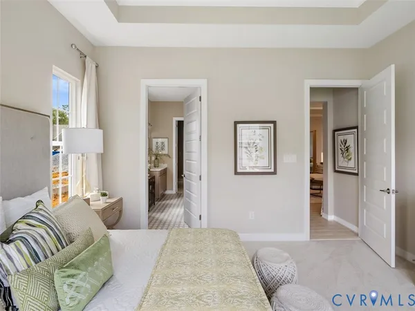 a living room with furniture and a couch