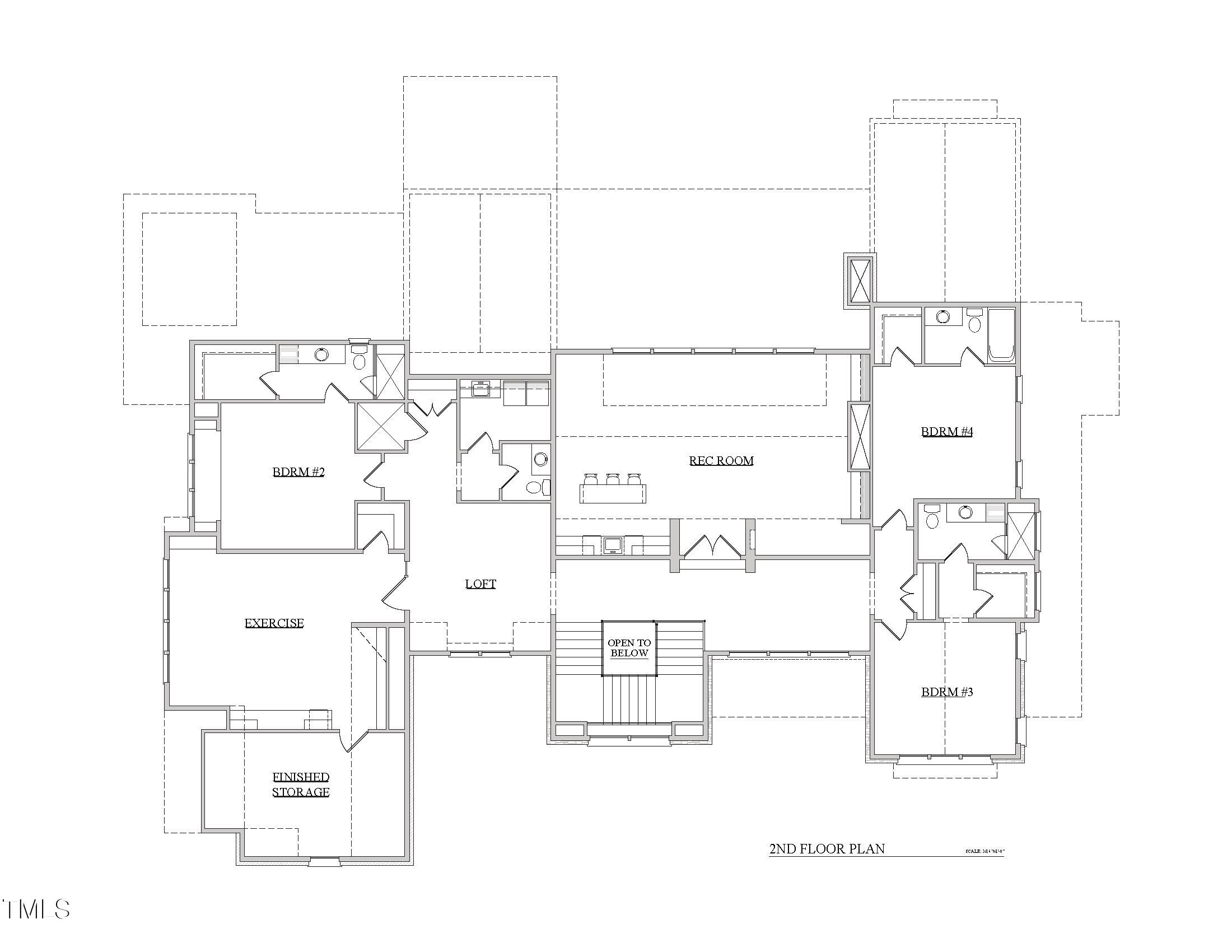 6508 Sanctuary Falls Drive Raleigh, NC 27614 - Photo 76 of 76 Second Floor Plan