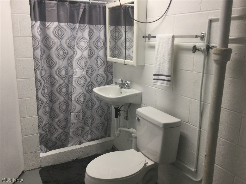294 Lester Road New Franklin, OH 44319 - Photo 14 of 24 Bathroom featuring a shower with curtain, mirror, and washbasin
