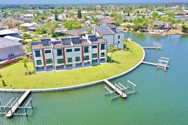 an aerial view of a ocean view