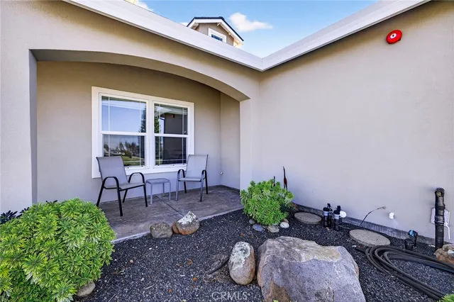 a view of a balcony with lake view