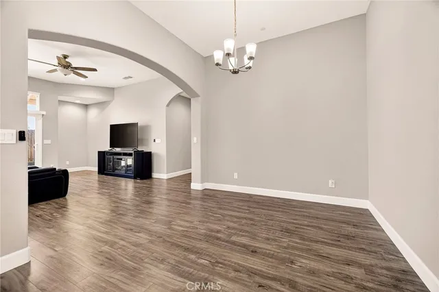 a view of a big room with wooden floor