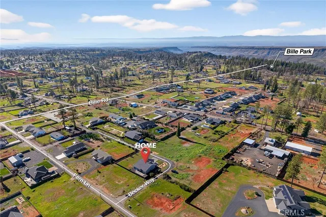 an aerial view of multiple house