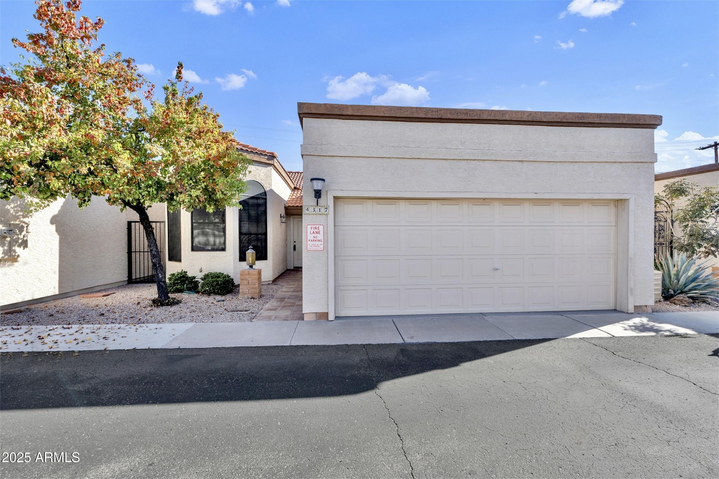 a front view of a house