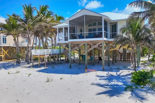 a view of a lake with a big yard