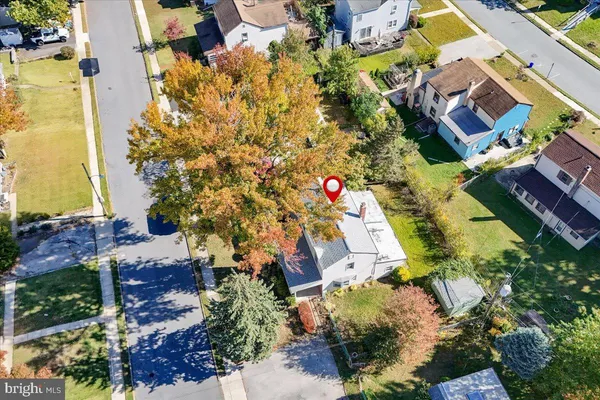 an aerial view of lake and residential houses