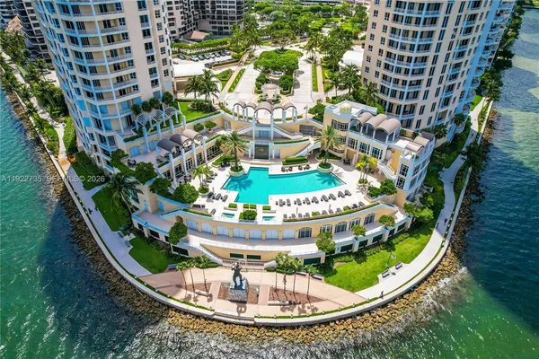 a view of a swimming pool with a garden