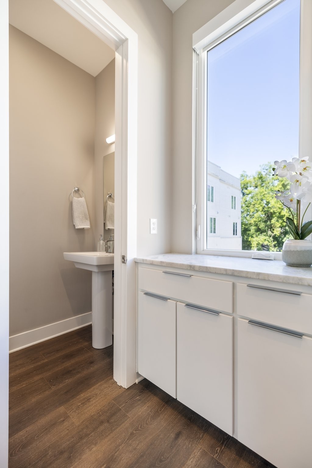 1300 Lischey Avenue, Unit 2 Nashville, TN 37207 - Photo 20 of 55 a bathroom with a sink and a mirror