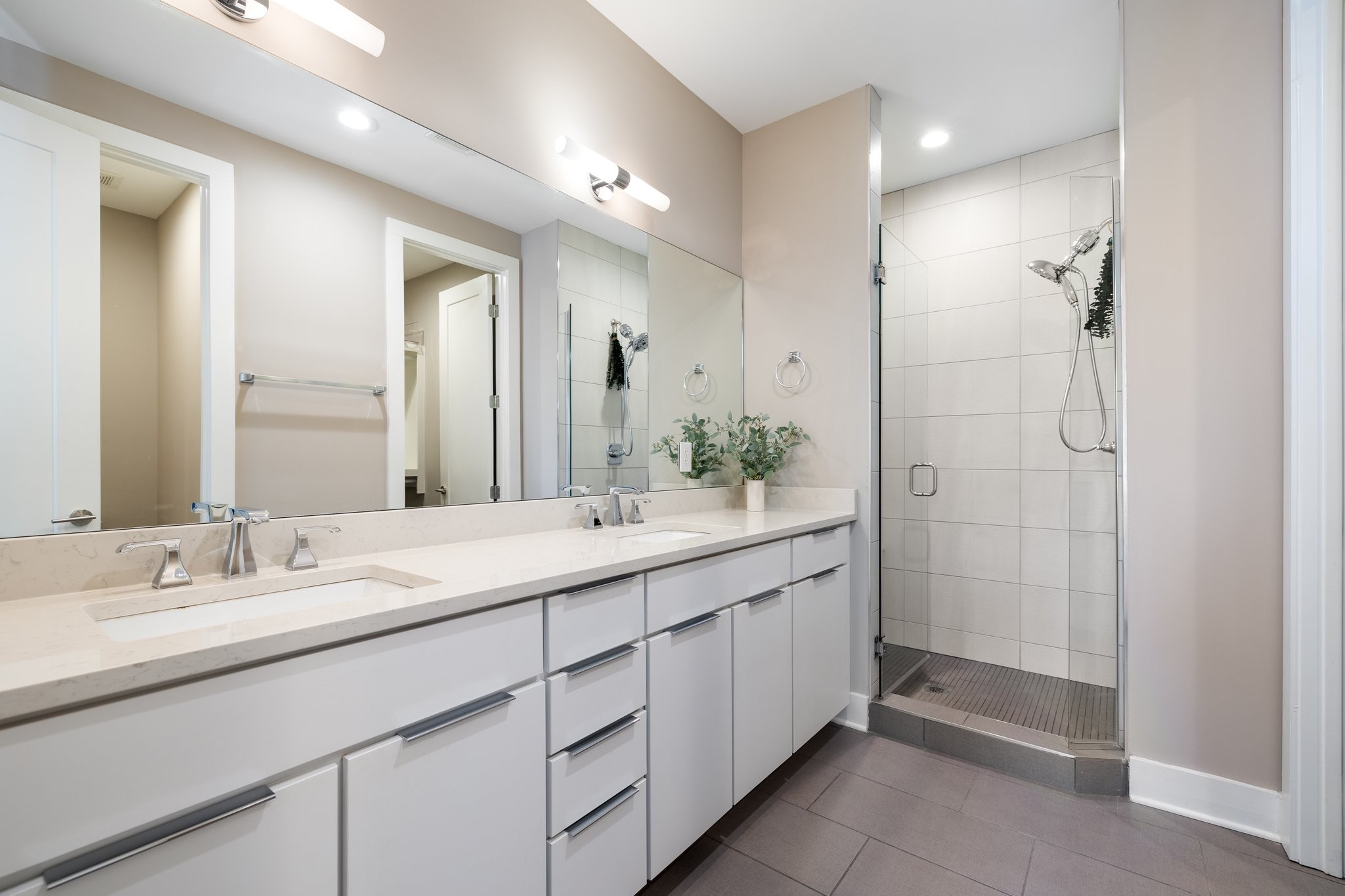 1300 Lischey Avenue, Unit 2 Nashville, TN 37207 - Photo 25 of 55 a spacious bathroom with a double vanity sink mirror and double