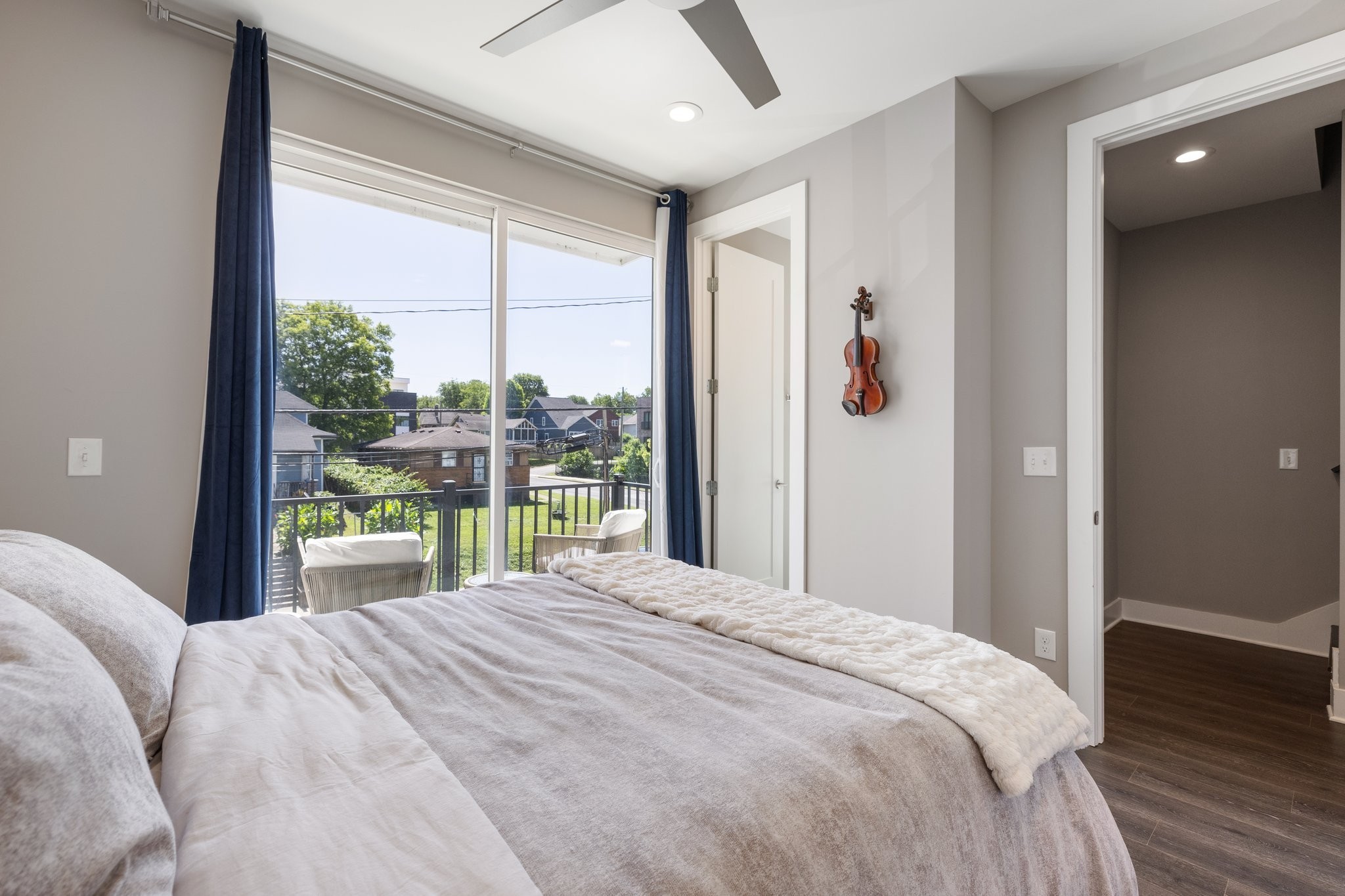 1300 Lischey Avenue, Unit 2 Nashville, TN 37207 - Photo 32 of 55 a bedroom with a large bed and a large window