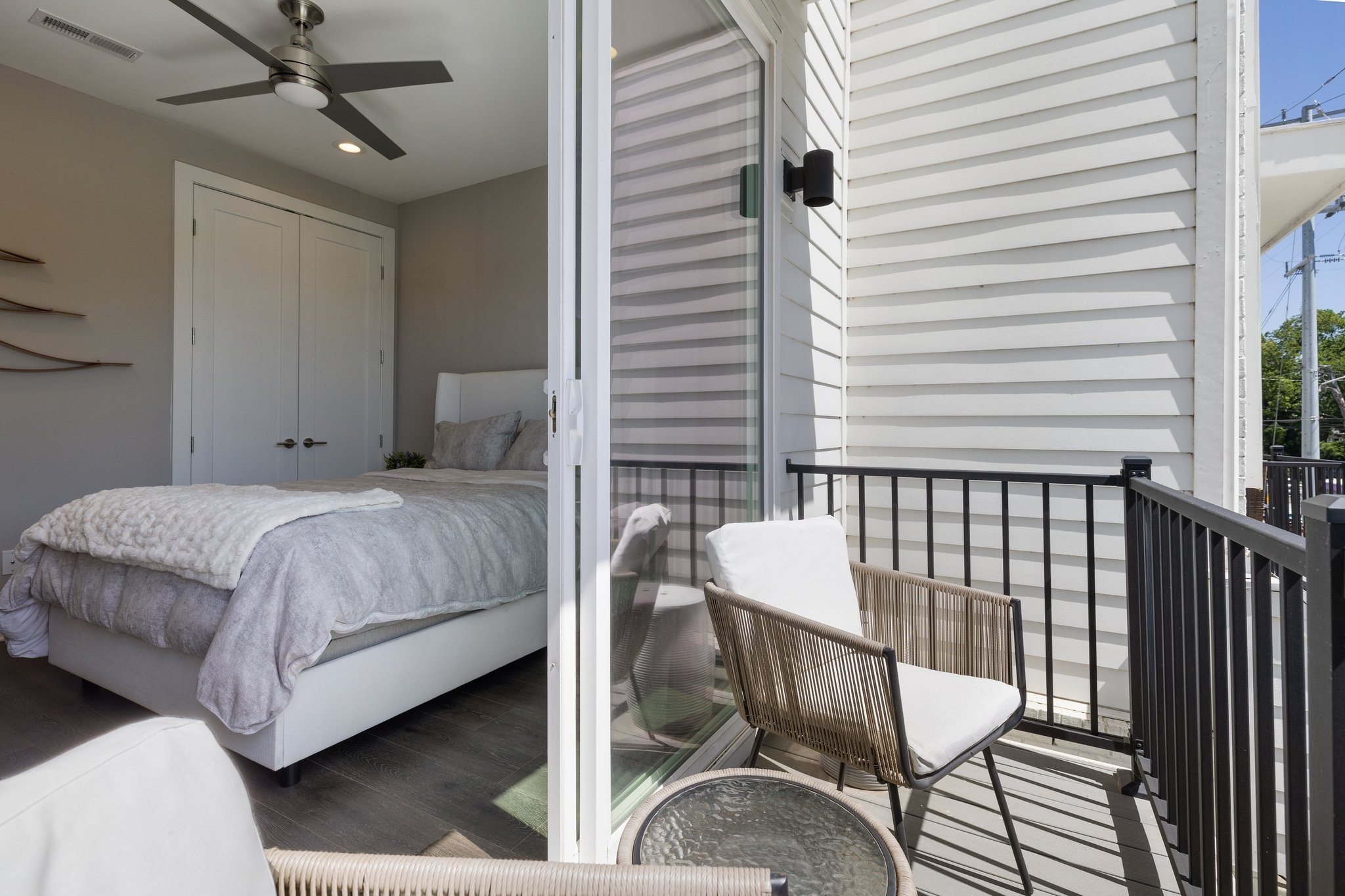 1300 Lischey Avenue, Unit 2 Nashville, TN 37207 - Photo 34 of 55 a bedroom with a bed and a chandelier