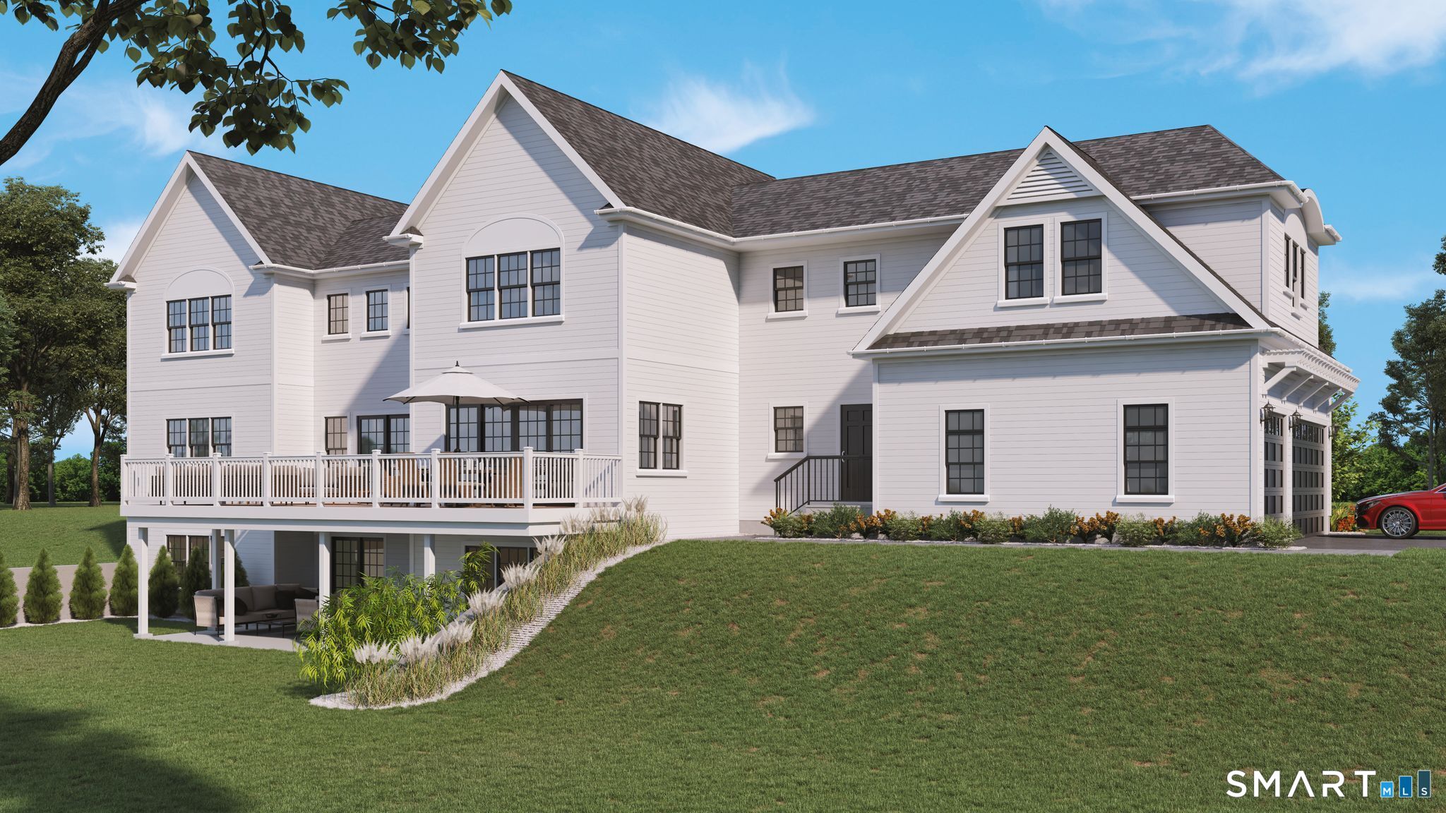 346 Rimmon Road Woodbridge, CT 06525 - Photo 2 of 3 a front view of a house with a yard