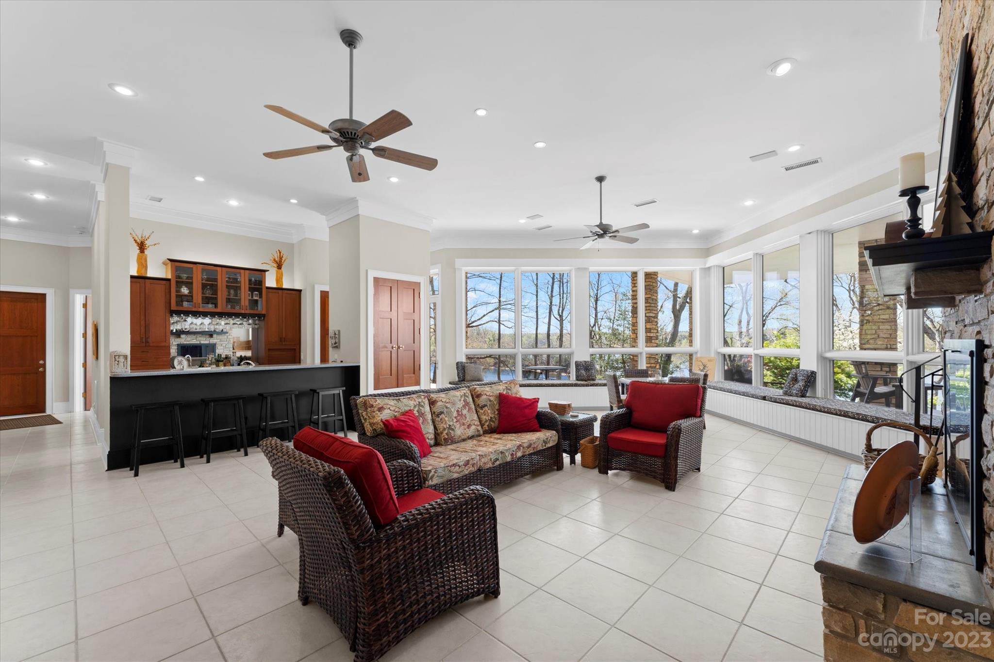 101 Island Ridge Drive Statesville, NC 28677 - Photo 26 of 48 a living room with furniture kitchen view and a large window