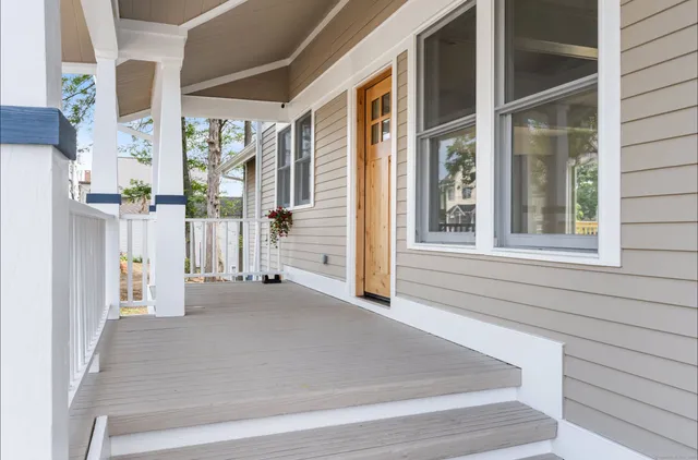 a view of a house with a porch