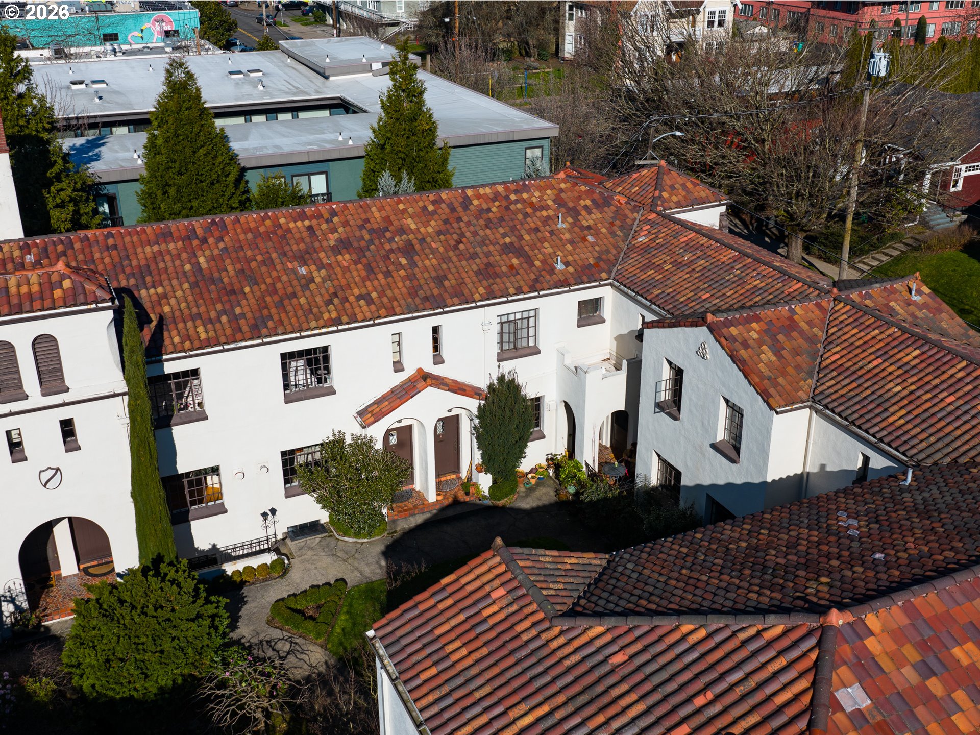 2325 Northeast Flanders Street, Unit 6 Portland, OR 97232 - Photo 16 of 20 an aerial view of a house with a yard