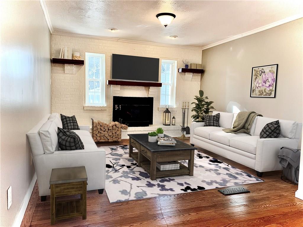 119 Union Church Road Mars, PA 16046 - Photo 3 of 25 Living room with wood burner insert