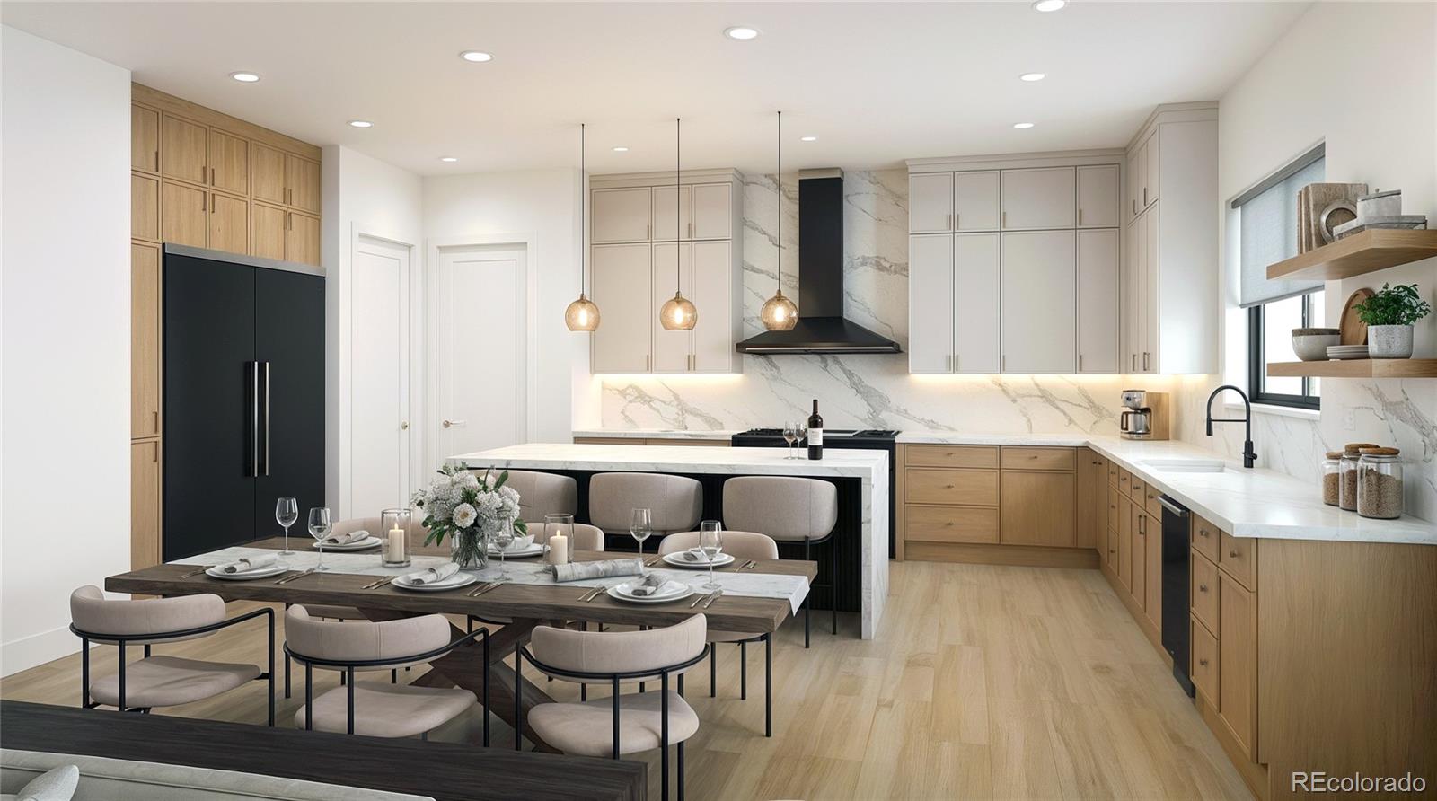 4389 North Carr Street Wheat Ridge, CO 80033 - Photo 2 of 11 a kitchen with a table chairs stove and microwave