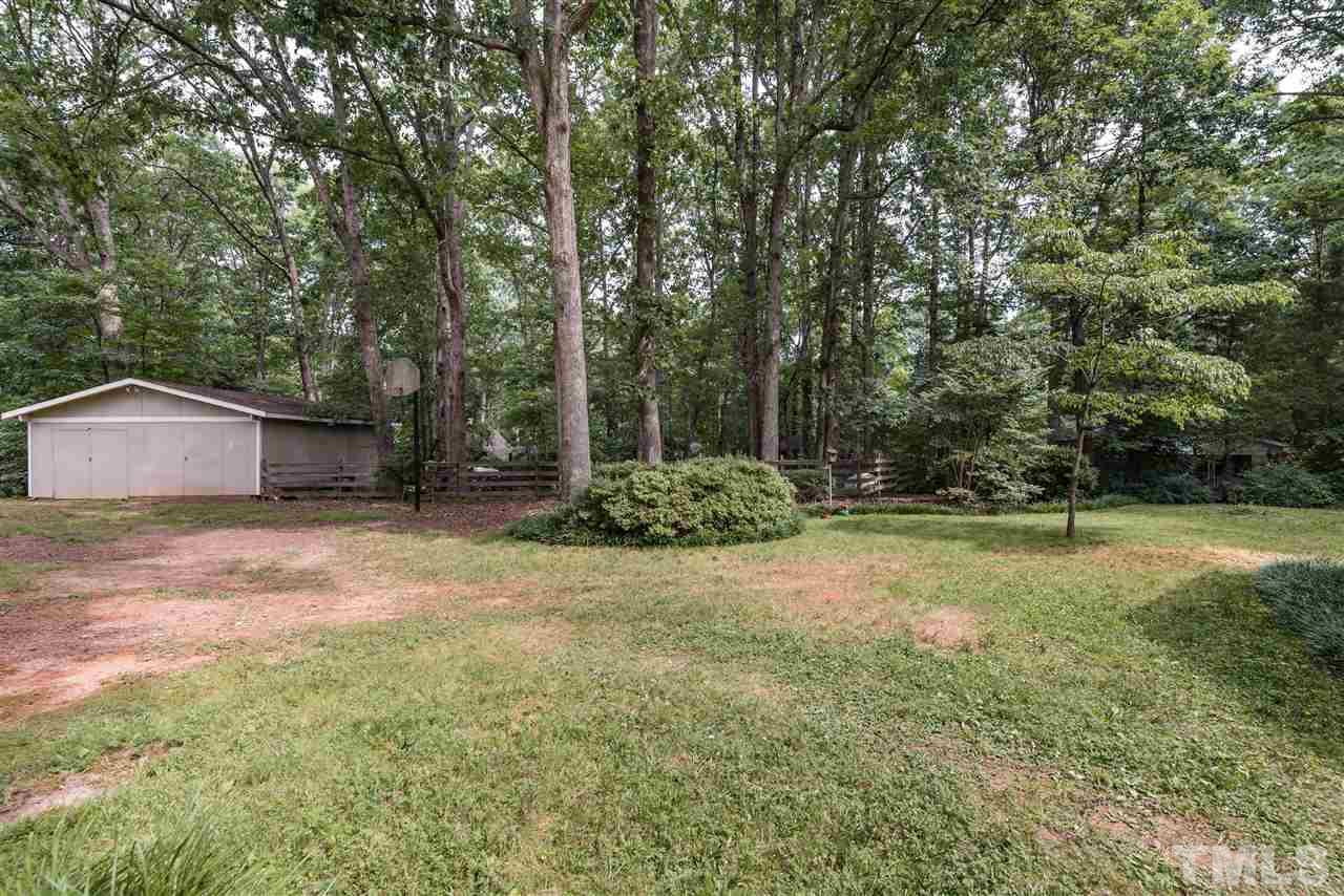 6405 Johnsdale Road Raleigh, NC 27615 - Photo 24 of 25 a backyard of a house with lots of green space