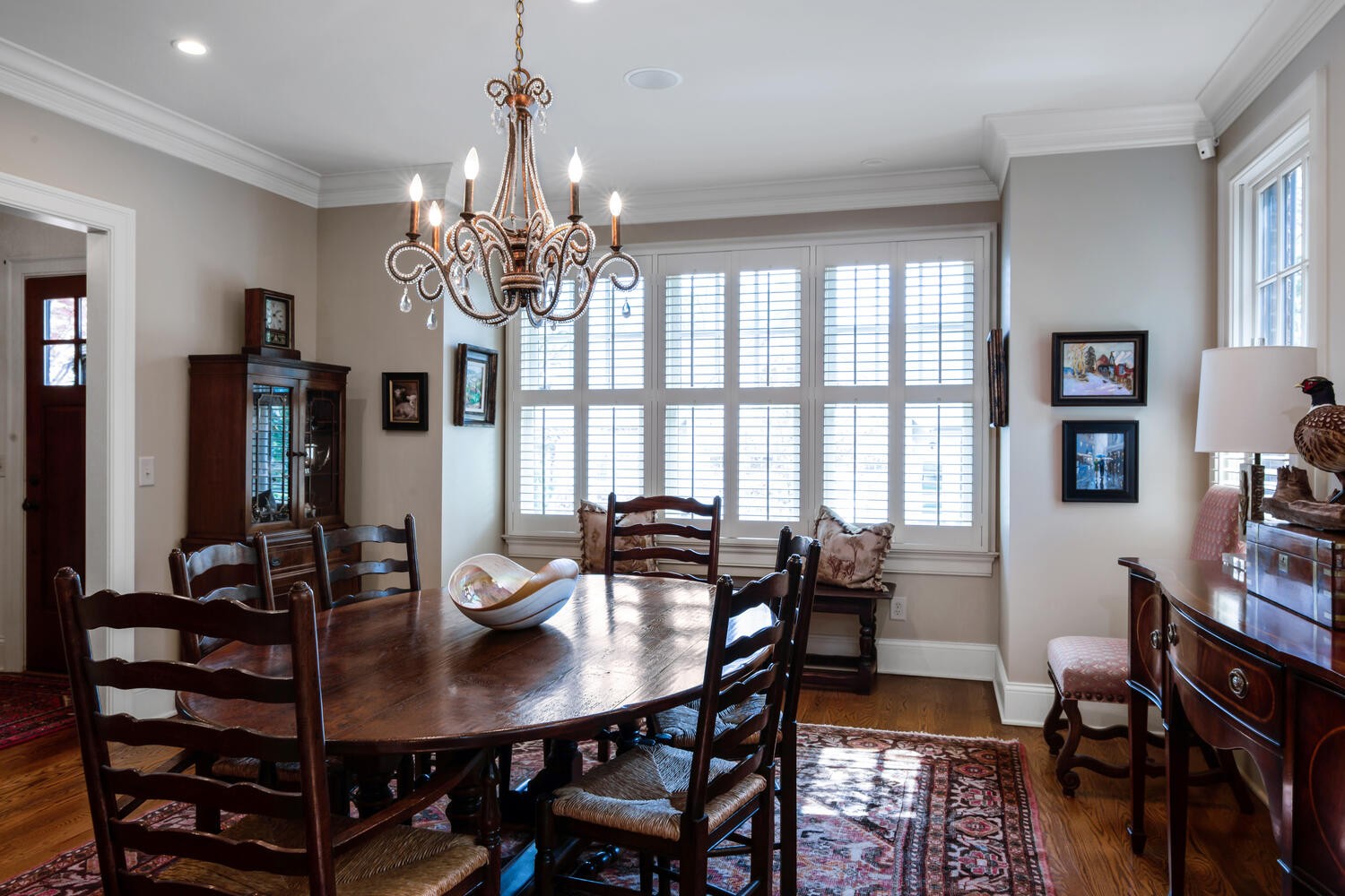 4018 Valley Road Nashville, TN 37205 - Photo 30 of 39 a view of a dining room with furniture window and wooden floor
