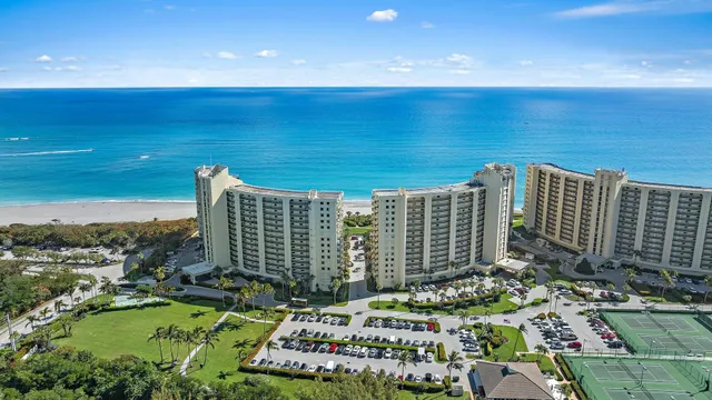 a view of a city with tall buildings